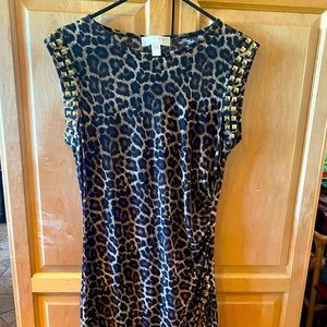 Micheal Kors Animal print with beautiful gold studs.